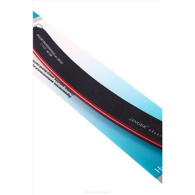 Zinger Пилка для ногтей абразивная бумеранг / Classic ЕЕ-02, 100/180, черно-красный KRISTALLER, 1111841