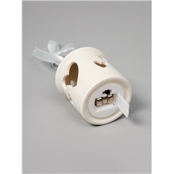 Светодиодная фигура «Дом с сердцем», 9.3×6×6 см, 1 LED, керамика, от батареек LR44×3 шт., тёплый белый свет