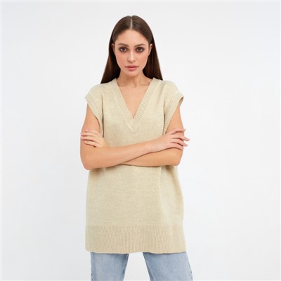 Жилет женский вязаный MIST, размер 44-46, бежевый