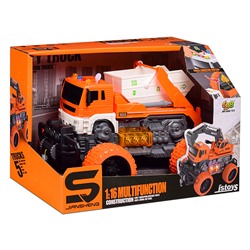 Машина "Эко-мусоровоз" 1:16 (свет, звук) в коробке (цвет оранжевый)