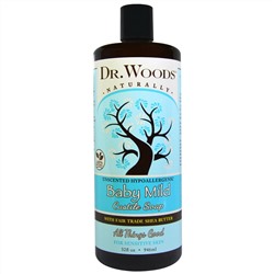 Dr. Woods, Детское мягкое кастильское мыло, без запаха, 32 жидкие унции (946 мл)