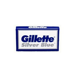 Лезвия для бритья классические двусторонние Джиллетт(ʤɪˈlet) Silver Blue 5шт.(20X5шт. =100 лезвий) на карте (Оригинал)