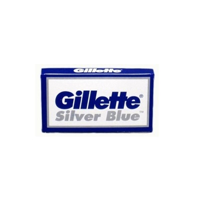 Лезвия для бритья классические двусторонние Джиллетт(ʤɪˈlet) Silver Blue 5шт.(20X5шт. =100 лезвий) на карте (Оригинал)