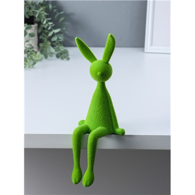 Фигура настольная «Зайчик», зелёный, на полку, 9×10×28 см