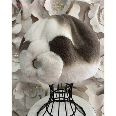 Волна мех.цветок кролик Берет женский (56-58)
