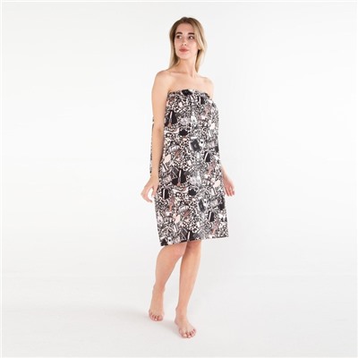 Полотенце банное «Этель. Леопард», парео 80×144 см, вафля 200 г/м², 100% хлопок