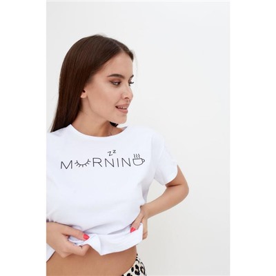 Пижама женская (футболка, шорты) KAFTAN Morning, размер 48-50