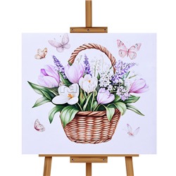 Мозаика алмазная "Цветы в корзинке" 20*20 см.