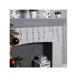 Гирлянда «Бахрома» 3×0.5 м, IP20, тёмная нить, 80 LED, свечение жёлтое, 8 режимов, 220 В