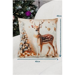 Наволочка декоративная новогодняя 2 шт рогожка НАТАЛИ, 1221269