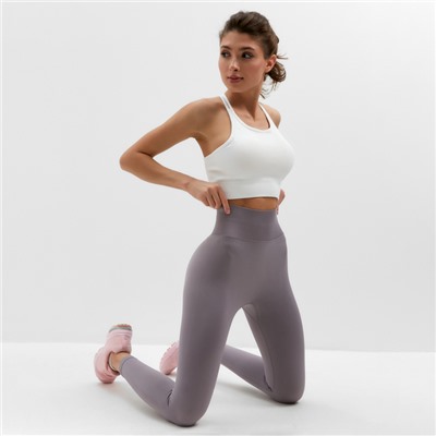 Легинсы спортивные женские MINAKU: SPORTLY, серые, размер 44-46