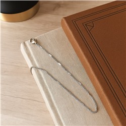 Цепочка тонкая на шею ювелирная бижутерия коллекция "Дубай" покрытие посеребрение, арт.007.173