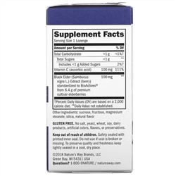 Nature's Way, бузина, стандартизированный экстракт с витамином C, оригинальные леденцы, 30 шт.