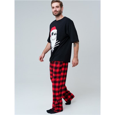 Комплект для мужчин: фуфайка (футболка) трикотажная, брюки текстильные