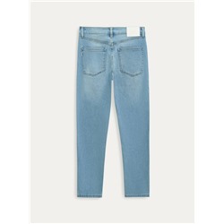 CONTE Голубые джинсы slim с эффектом потёртостей CON-940