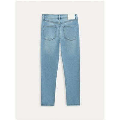 CONTE Голубые джинсы slim с эффектом потёртостей CON-940