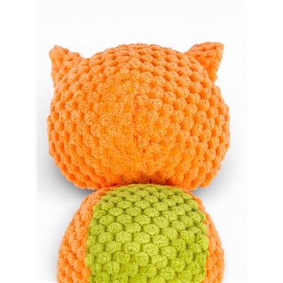 Мягкая игрушка для собак «Белка», 36 см, с пищалкой, оранжевая