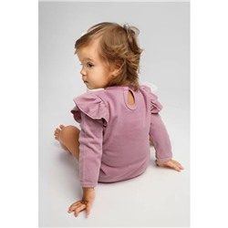 Боди детское с длинным рукавом и рюшами Amarobaby Fashion, рост 68 см, цвет розовый