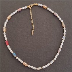 Чокер бижутерия на шею, вставка: жемчуг, арт.001.722