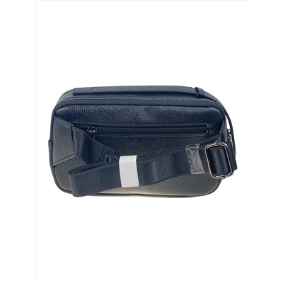 Сумка мужская из натуральной кожи, цвет черный