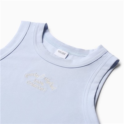 Майка женская MINAKU, SPORTY & STYLISH, размер 48, светло-голубая