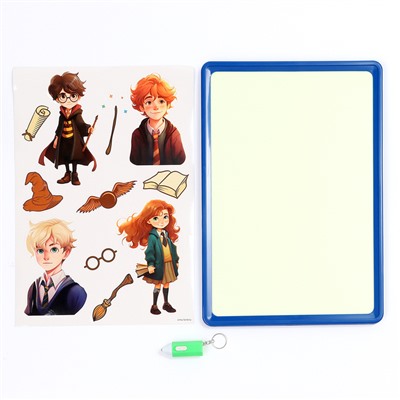 Рисуем светом. Набор для рисования в темноте «Волшебство», голубой, А4