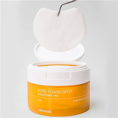 Celimax Тонер-пэды для выравнивания тона и рельефа кожи Pore+Dark Spot Brightening Pad