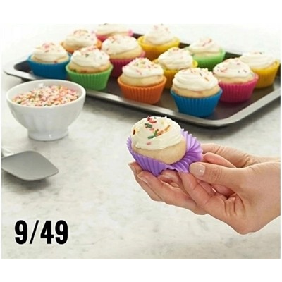 Набор ярких силиконовых формочек для кексов #23103449