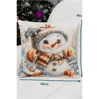 Наволочка декоративная новогодняя 2 шт 3D эффект велюр НАТАЛИ, 1221263