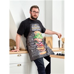 Фартук «Легендарные бургеры», черный, 65×80 см, оксфорд 210 г/м²