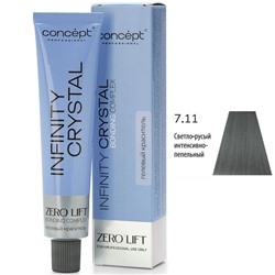 CONCEPT Infinity Crystal Гелевый полуперманентный краситель для волос 7/11 светло-русый интенсивно-пепельный 60 мл