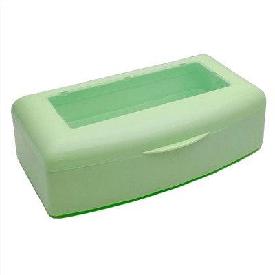 Nail Art Бокс для стерилизации и дезинфекции инструментов с прозрачной крышкой, салатовый 22704