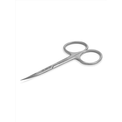 Ellis Cosmetic Ножницы маникюрные для кутикулы изогнутые / RN 102, глянцевые, ручная заточка, 9,8 см 28128