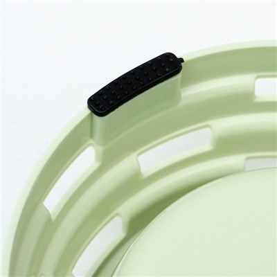 Миска металлическая двойная на пластиковом основании 2×160 мл, 25×14×5 см, зелёная