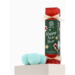 Бомбочки для ванны Happy New Year, набор 3 шт. × 40 г, аромат новогодний леденец, URAL LAB