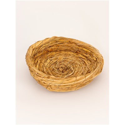 Гнездо для птиц плетёное из соломы, 20.5×4 см