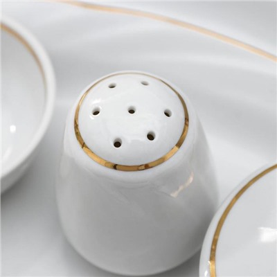 Сервиз столовый фарфоровый «Классик», 37 предметов, 4 вида тарелок, цвет белый