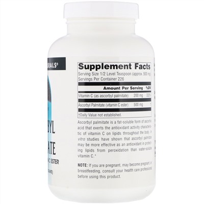 Source Naturals, Аскорбилпальмитат, порошок, 4 унции (113,4 г)