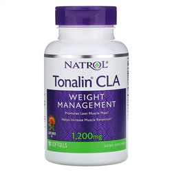 Natrol, Tonalin, конъюгированная линолевая кислота (КЛК), 1200 мг, 90 мягких желатиновых капсул