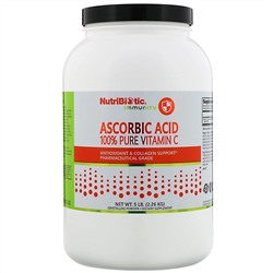 NutriBiotic, Immunity, аскорбиновая кислота, 100% чистый витамин C, кристаллический порошок, 2.26 кг (5 фунтов)