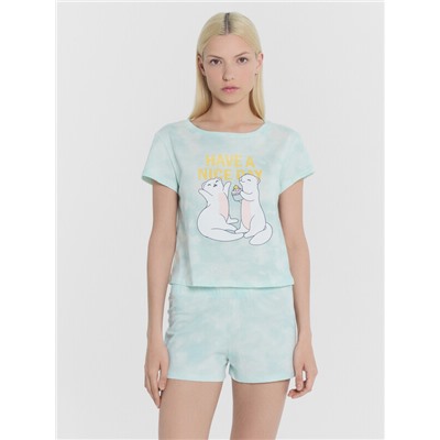 КОМПЛЕКТ ЖЕНСКИЙ (ДЖЕМПЕР, ШОРТЫ) 592290