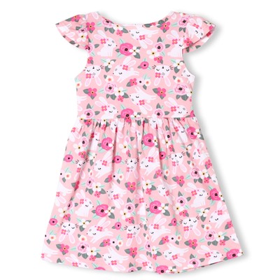 Платье для девочки «Зайки», розовое, рост 116-122 см