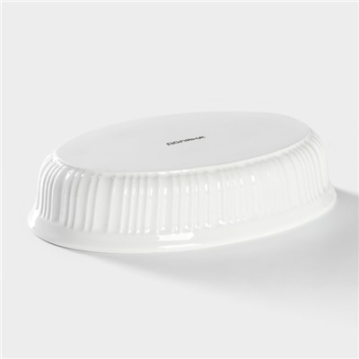 Форма для выпечки Доляна «Маффин», 480 мл, 18×12×4 см, жаропрочная керамика, белая