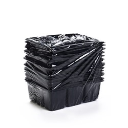 Кассета для рассады, 18×13.5×5.5 см, 9 ячеек, ячейка 100 мл, пластиковая, чёрная, набор 20 шт.