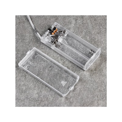 Гирлянда «Нить» 1.6 м с насадками «Фиолетовые шарики», IP20, серебристая нить, 15 LED, батарейки ААх2 (нет в комплекте), свечение белое