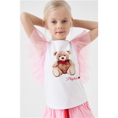 Джемпер трикотажный для девочек (футболка) PLAYTODAY, 1240334