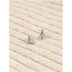 Бирка с кнопкой Hand made TEIRA, 8×1.5 см, 10 шт., коричневая