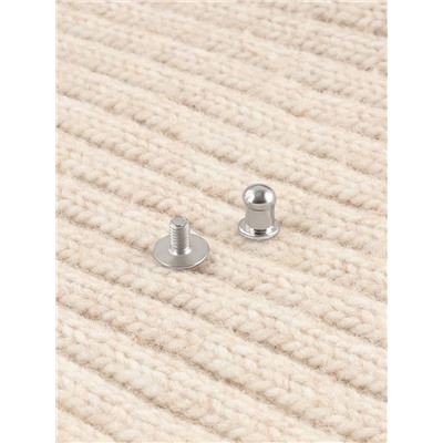 Бирка с кнопкой Hand made TEIRA, 8×1.5 см, 10 шт., коричневая