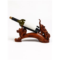 Подставка под бутылку TAKE IT EASY «Два слона», полистоун под дерево, 36×10×25 см