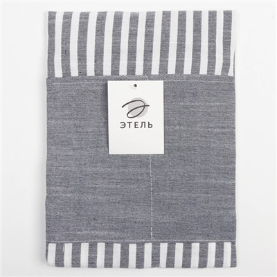 Фартук Этель «Полоса» цвет серый, 62×76 см, 50% хлопок, 50% п/э